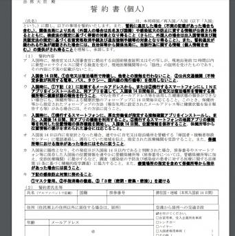 厚生労働省誓約書