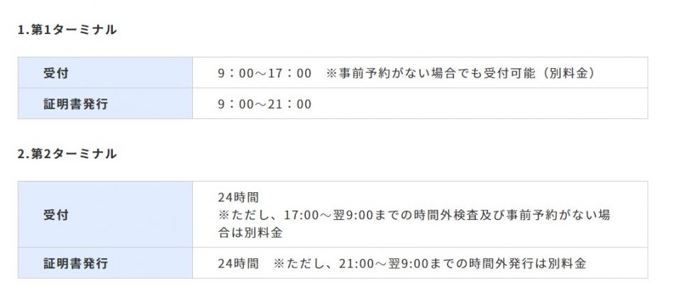 PCRセンター実施時間