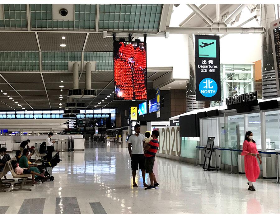 成田空港の様子