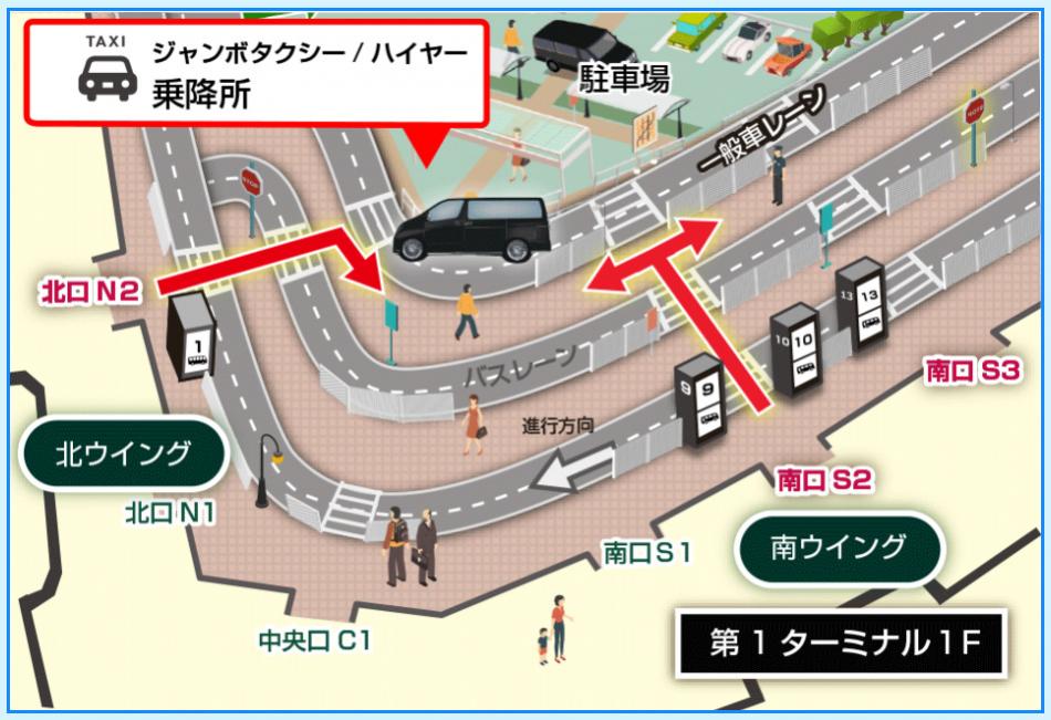 成田空港第1ターミナルタクシー/ハイヤー乗り場