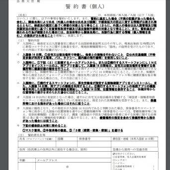 厚生労働省誓約書