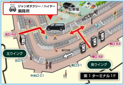 成田空港第1ターミナルタクシー/ハイヤー乗り場