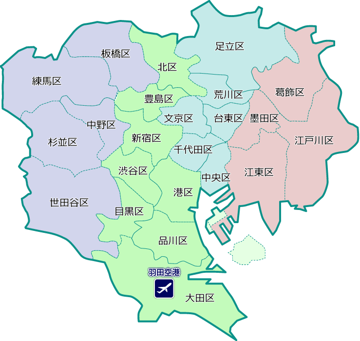 東京23区地図
