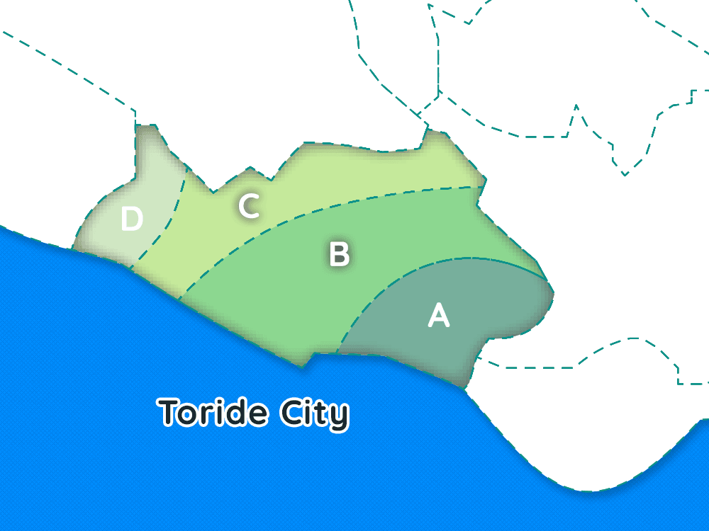 Toride-city map