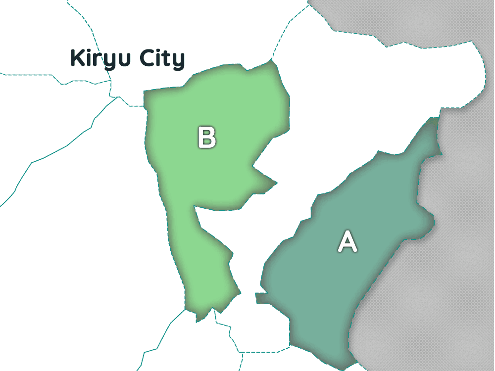 Kiryu-city map