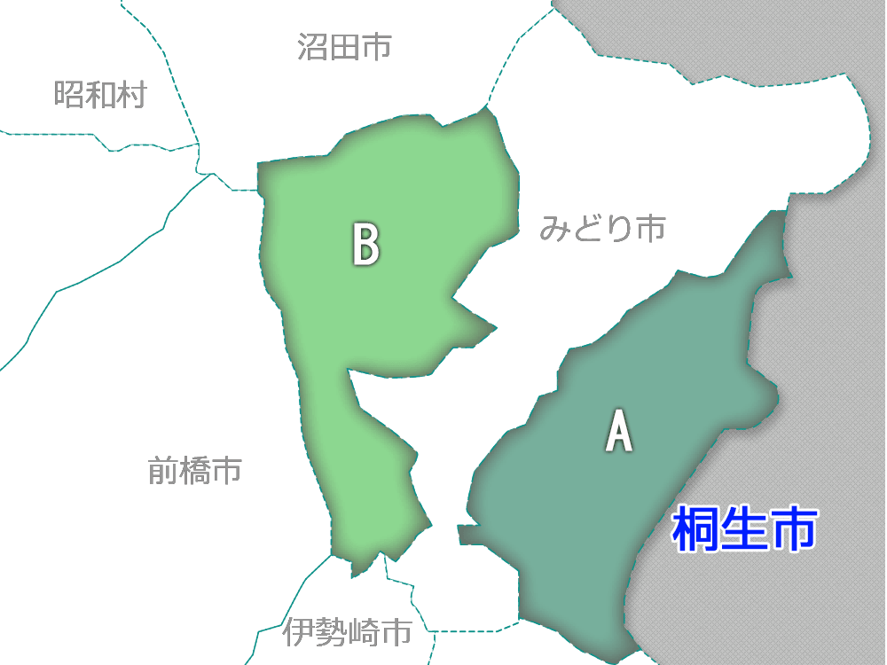 群馬桐生市地図